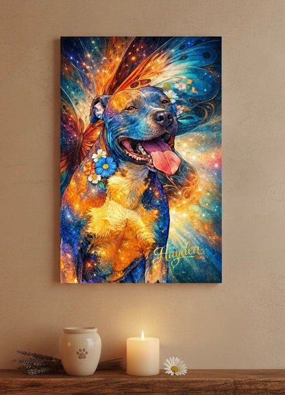 Toile souvenir personnalisée – Portrait animal – Les Mots de l’Arc-en-Ciel