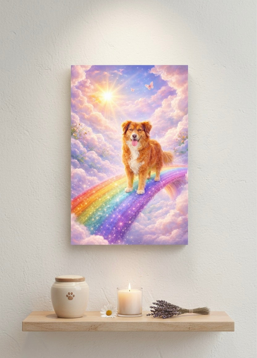 Toile souvenir personnalisée – Portrait animal – Les Mots de l’Arc-en-Ciel