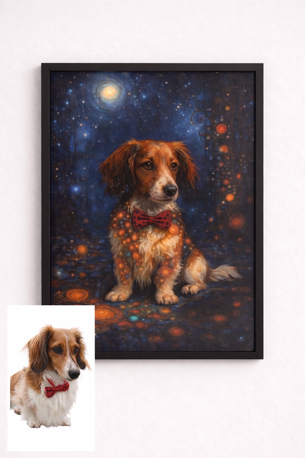 Ritratto animale personalizzato con cornice – Quadro commemorativo per animali domestici 🐾