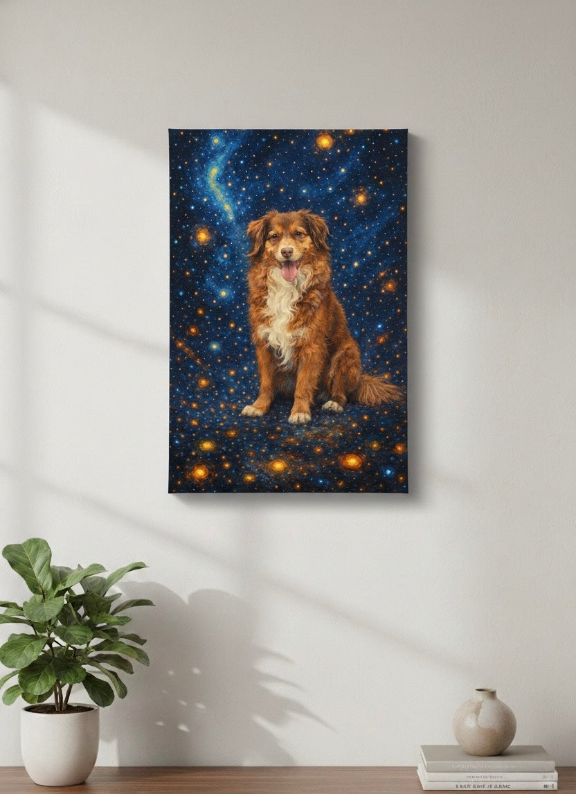 Toile souvenir personnalisée – Portrait animal – Les Mots de l’Arc-en-Ciel