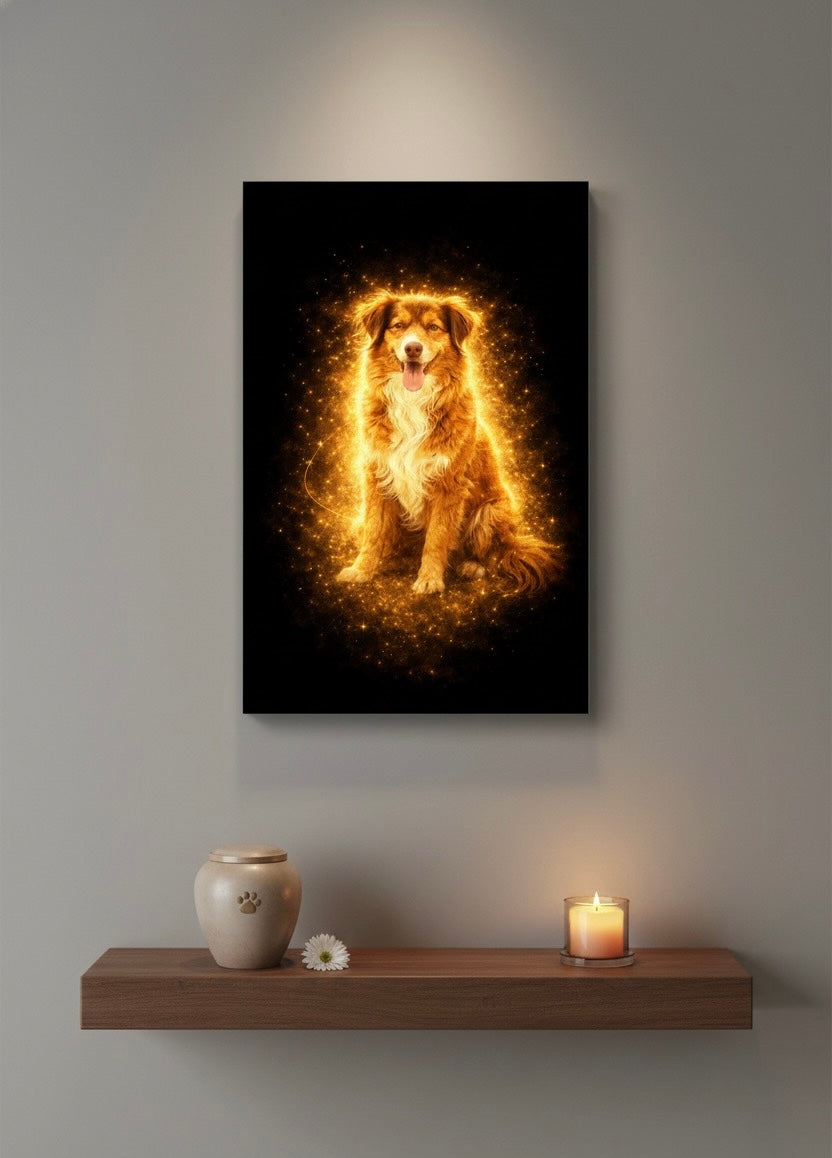 Toile souvenir personnalisée – Portrait animal – Les Mots de l’Arc-en-Ciel