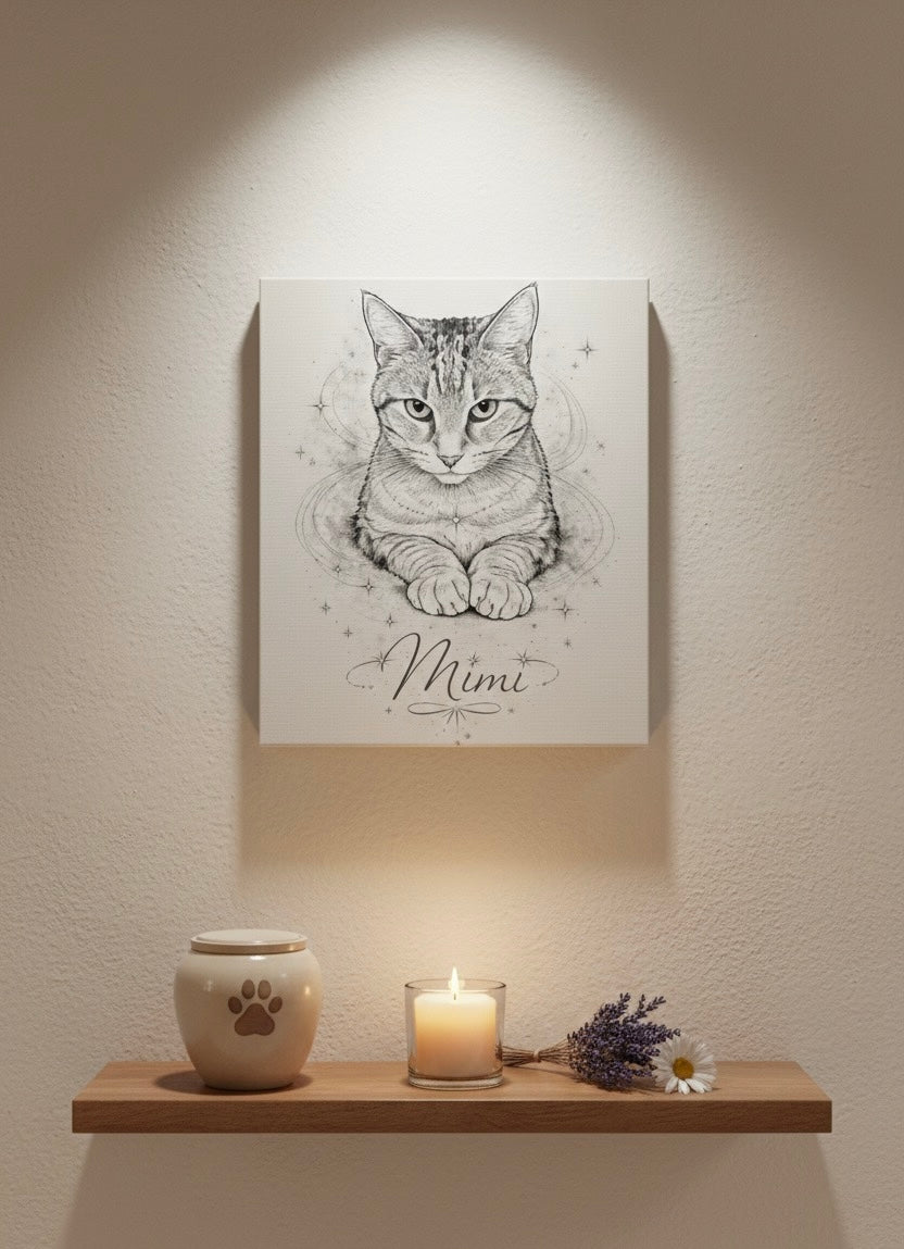 Toile souvenir personnalisée – Portrait animal – Les Mots de l’Arc-en-Ciel