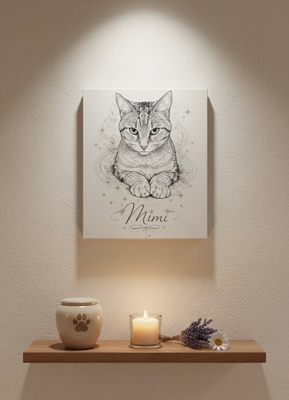 Toile souvenir personnalisée – Portrait animal – Les Mots de l’Arc-en-Ciel